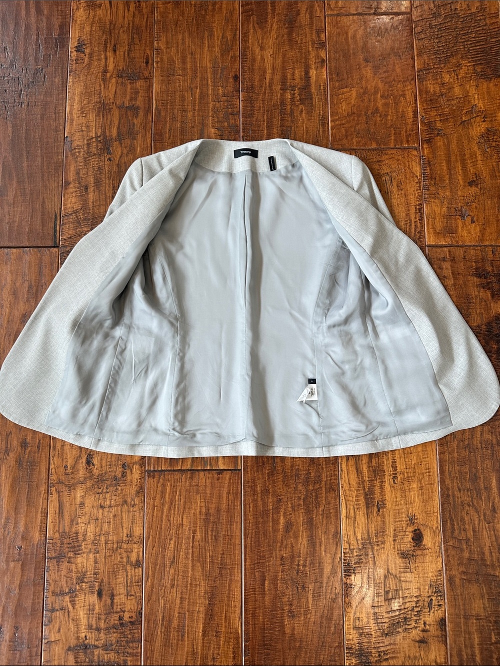Theory Light Gray Three-Piece Women's Pantsuit - Jacket, Pants & Skirt - Picture 4 of 16